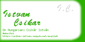 istvan csikar business card
